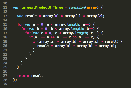 Largest Product of Three